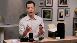 Photo of a man unboxing a camera for the Getting the Most Out of Your Z 6II/Z 7II course